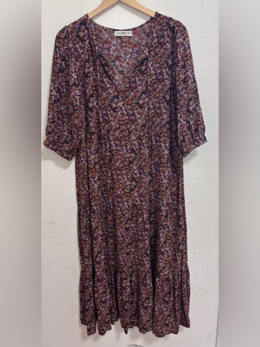 Natural life floral midi dress